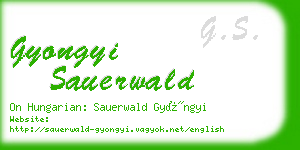 gyongyi sauerwald business card